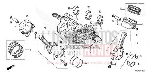 VILEBREQUIN/PISTON VFR1200XDC de 2012